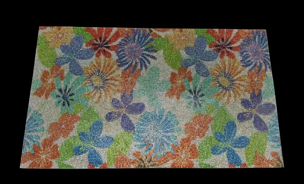 Colorful Floral Self-Adhesive Rhinestone Sheet 15.75 x 9.45